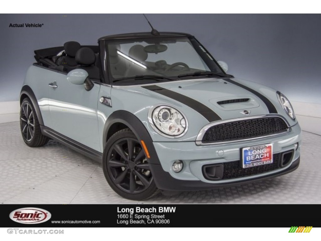 2014 Cooper S Convertible - Moonwalk Gray Metallic / Carbon Black photo #1