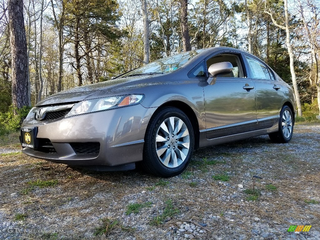 2010 Civic EX-L Sedan - Urban Titanium Metallic / Gray photo #1