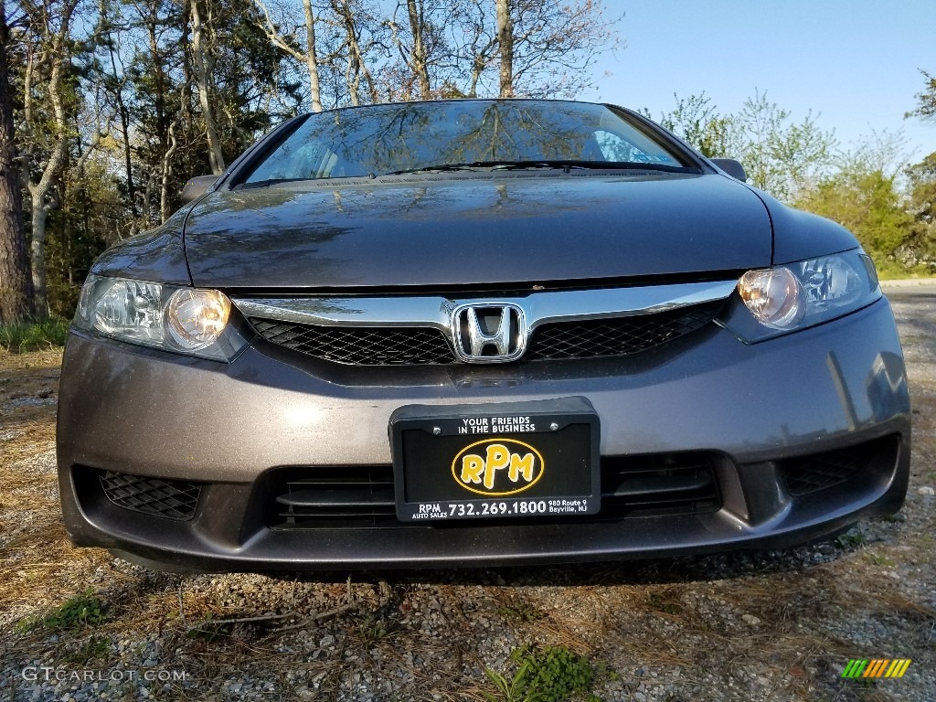 2010 Civic EX-L Sedan - Urban Titanium Metallic / Gray photo #2