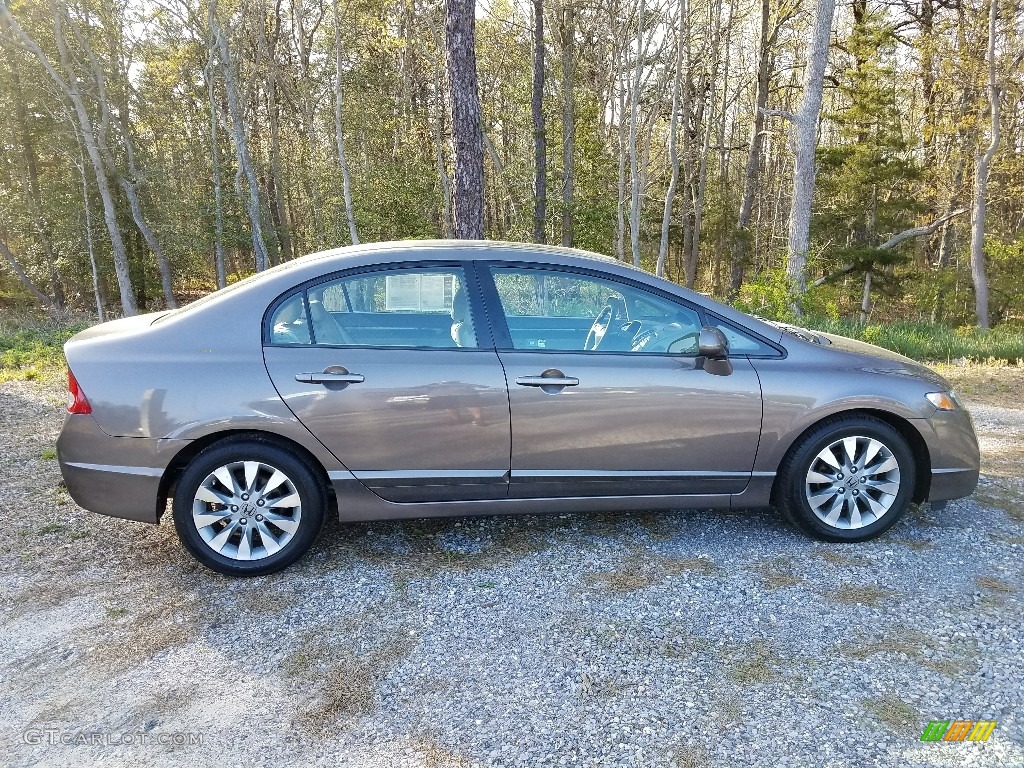2010 Civic EX-L Sedan - Urban Titanium Metallic / Gray photo #4