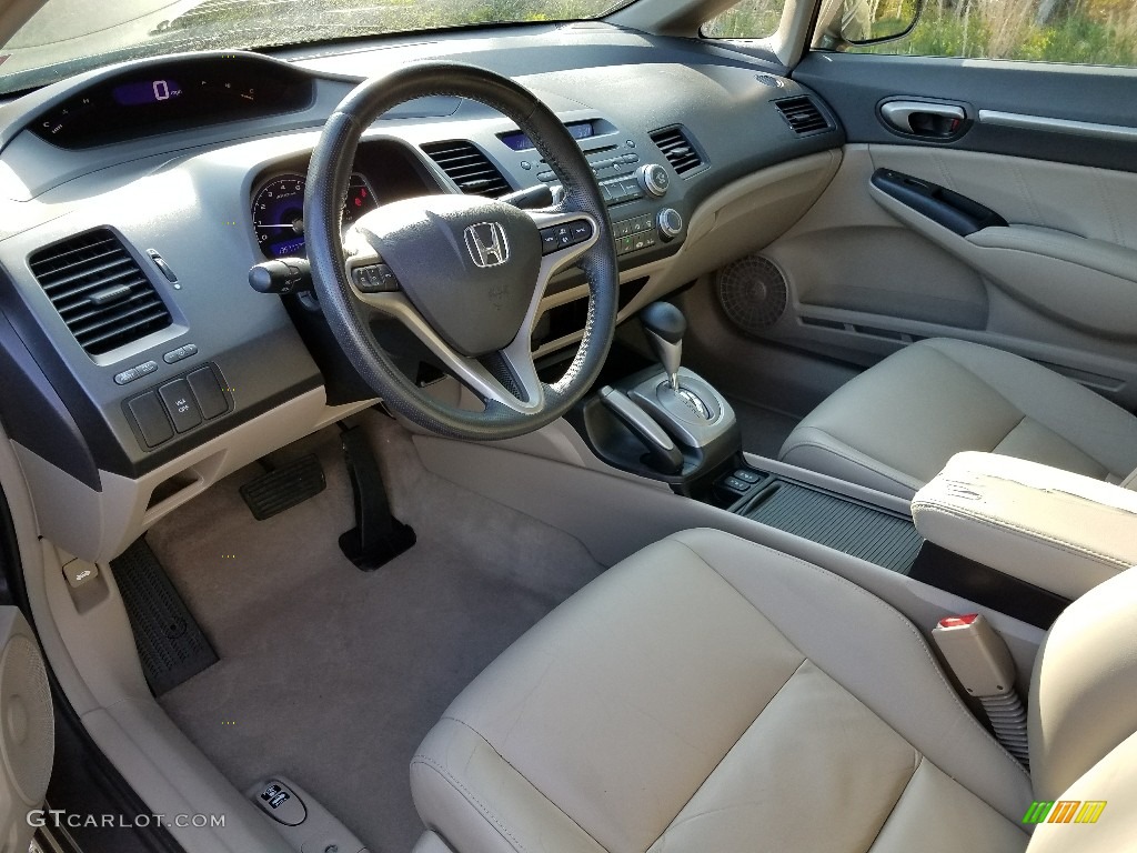 2010 Civic EX-L Sedan - Urban Titanium Metallic / Gray photo #17