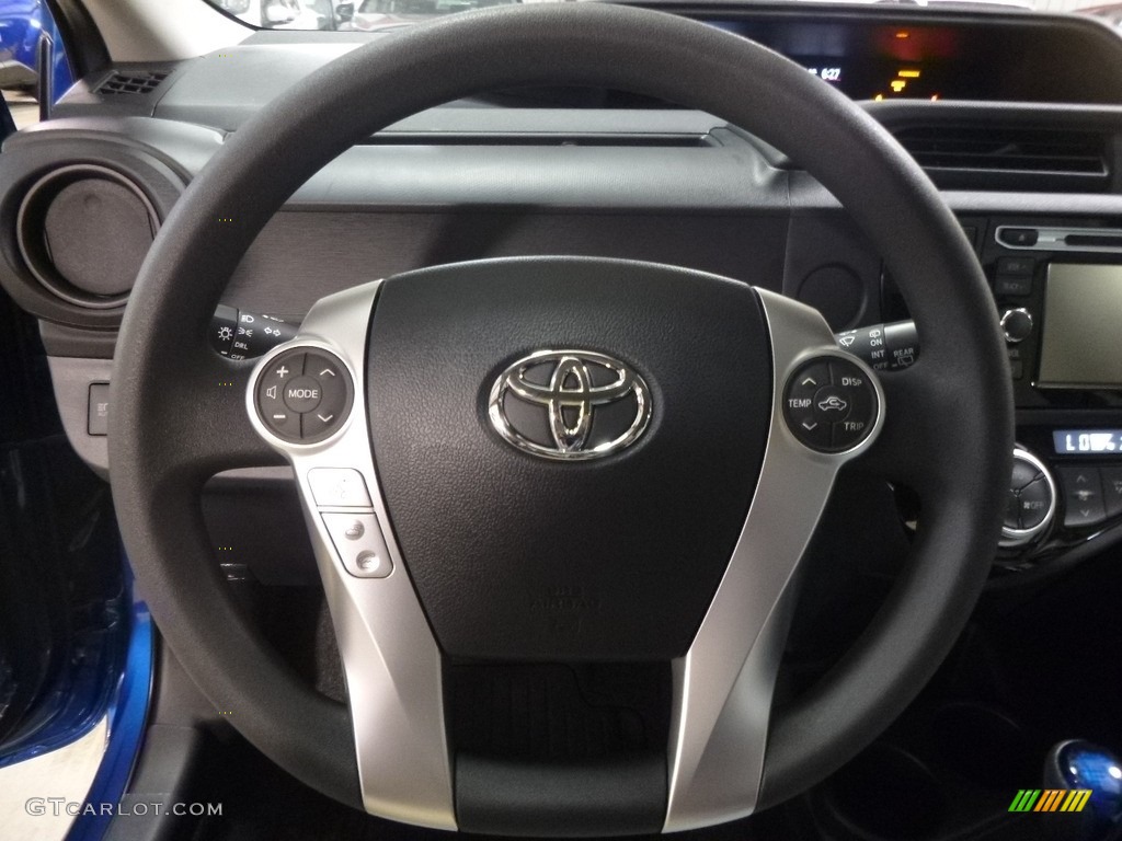 2017 Toyota Prius c One Gray Steering Wheel Photo #120204878