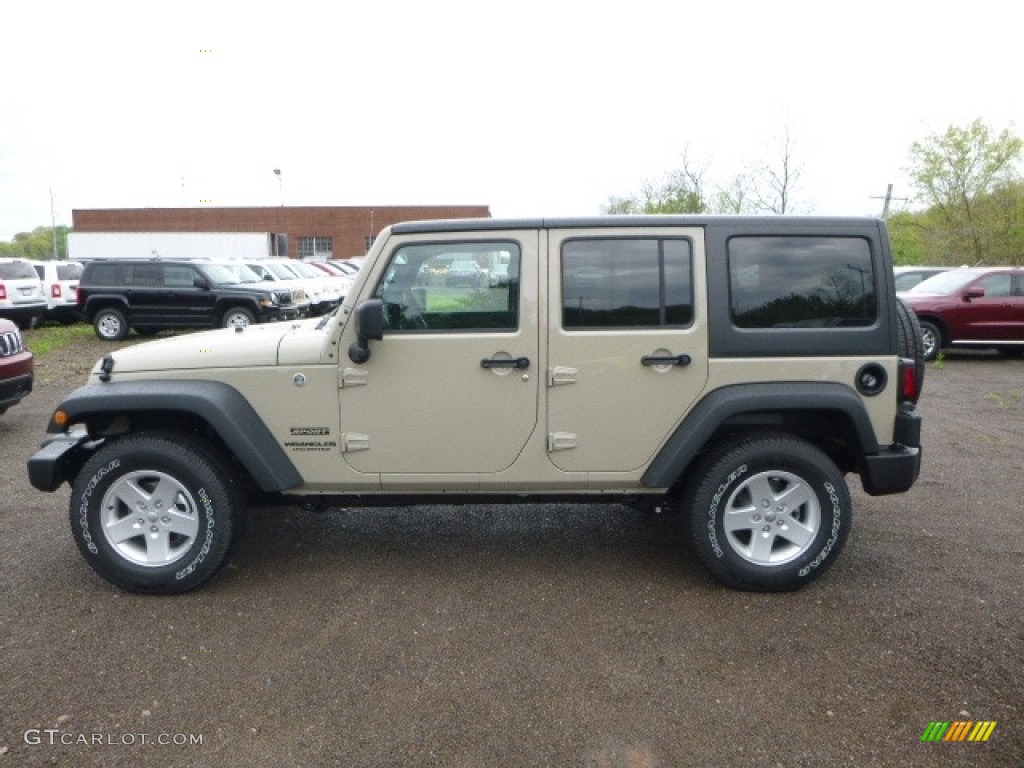 2017 Wrangler Unlimited Sport 4x4 - Gobi / Black photo #2