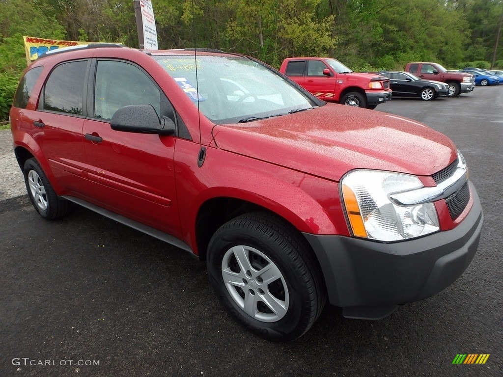 2005 Equinox LS AWD - Salsa Red Metallic / Light Gray photo #5