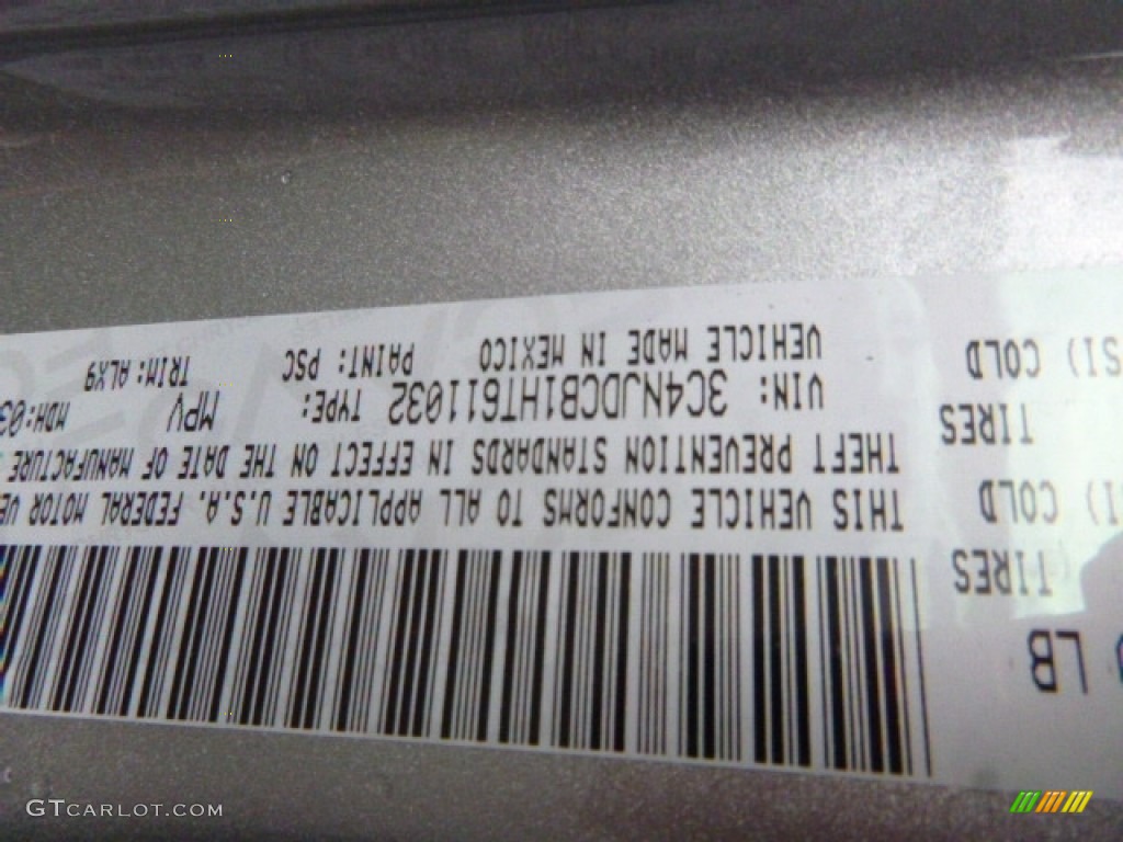 2017 Compass Color Code PSC for Billet Silver Metallic Photo #120207398