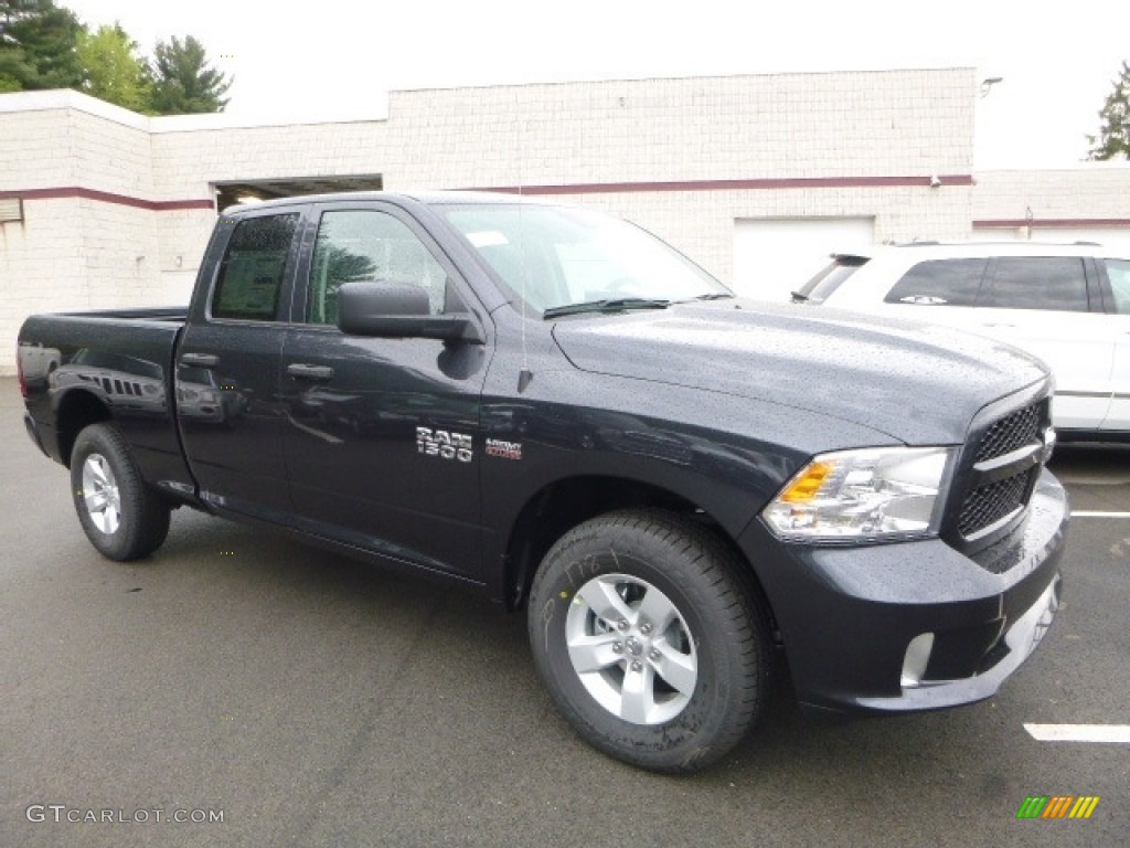 2017 1500 Express Quad Cab 4x4 - Maximum Steel Metallic / Black/Diesel Gray photo #7