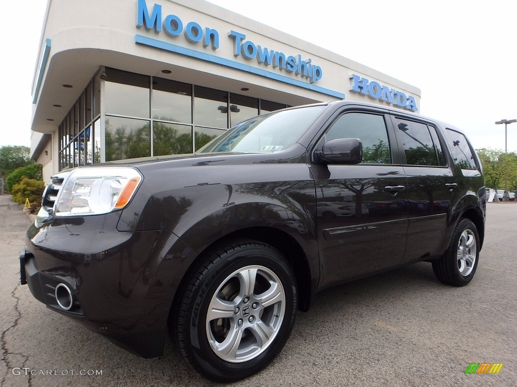 2015 Pilot EX 4WD - Dark Amber Metallic / Gray photo #1