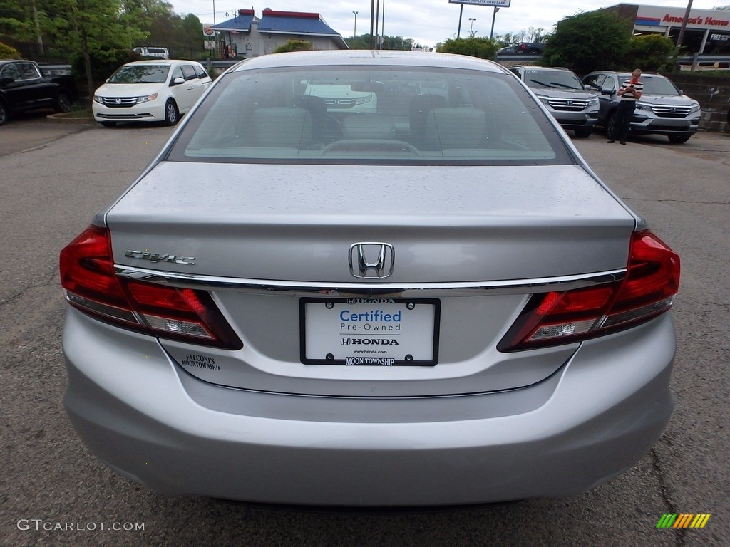 2014 Civic LX Sedan - Alabaster Silver Metallic / Gray photo #4