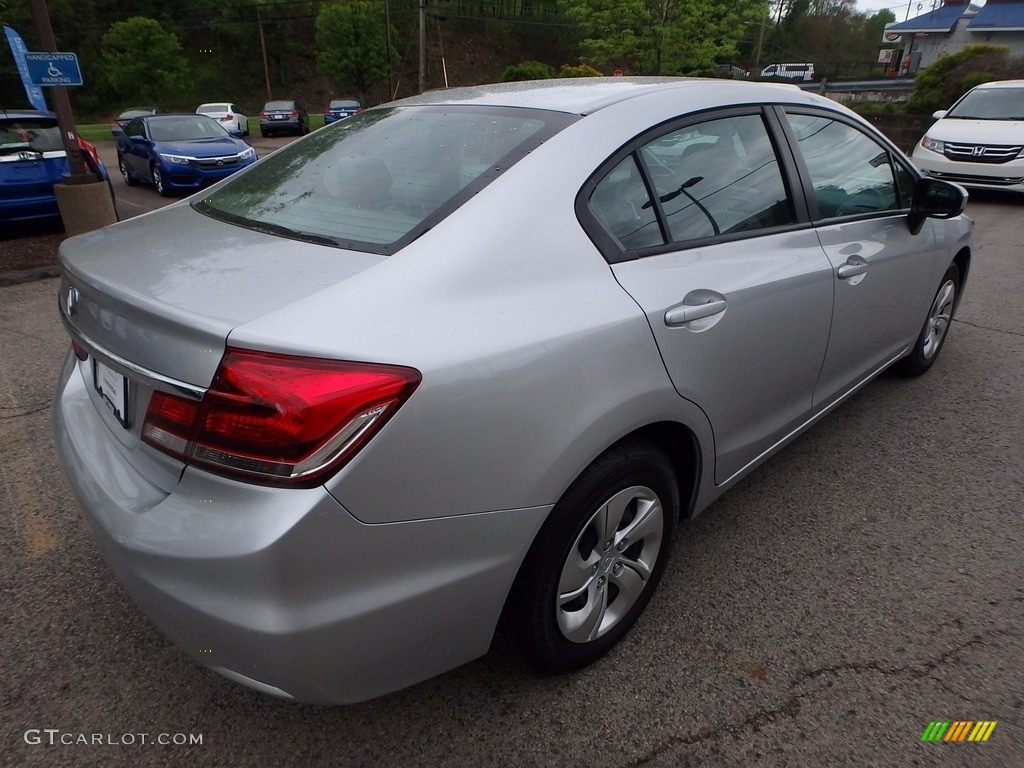 2014 Civic LX Sedan - Alabaster Silver Metallic / Gray photo #5