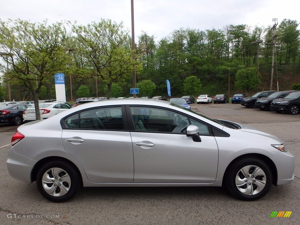 2014 Civic LX Sedan - Alabaster Silver Metallic / Gray photo #6