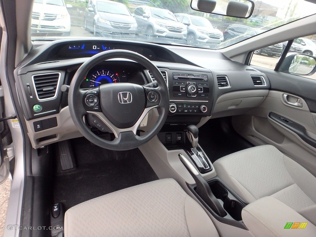 2014 Civic LX Sedan - Alabaster Silver Metallic / Gray photo #17