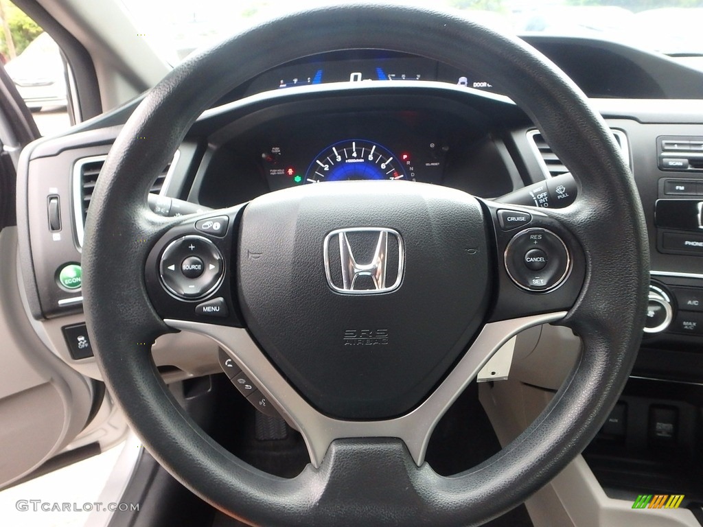 2014 Civic LX Sedan - Alabaster Silver Metallic / Gray photo #21