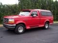 1995 Ultra Red Ford F150 XLT Regular Cab 4x4  photo #1