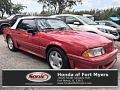 1991 Bright Red Ford Mustang GT Convertible  photo #1