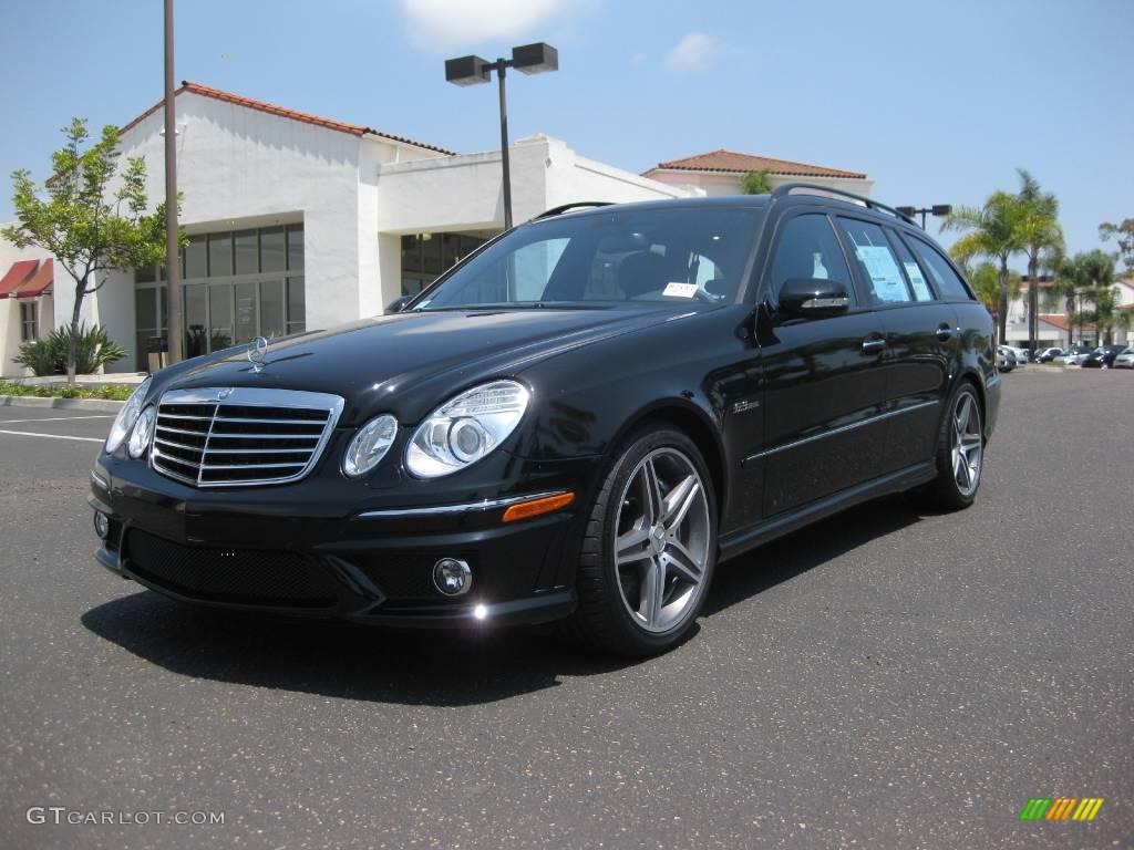 2009 E 63 AMG Wagon - Black / Black photo #1