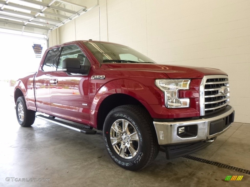 2017 F150 XLT SuperCab 4x4 - Ruby Red / Earth Gray photo #1