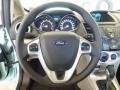 2017 Ford Fiesta Medium Light Stone Interior Steering Wheel Photo