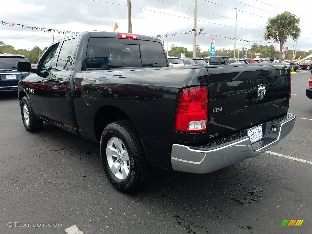 2017 1500 Big Horn Quad Cab - Brilliant Black Crystal Pearl / Black/Diesel Gray photo #3