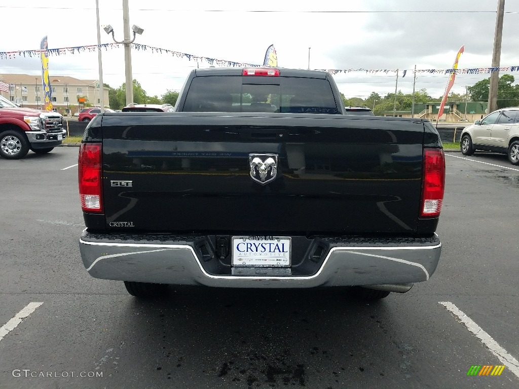 2017 1500 Big Horn Quad Cab - Brilliant Black Crystal Pearl / Black/Diesel Gray photo #4