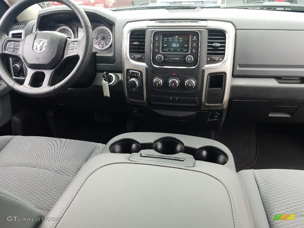 2017 1500 Big Horn Quad Cab - Brilliant Black Crystal Pearl / Black/Diesel Gray photo #13