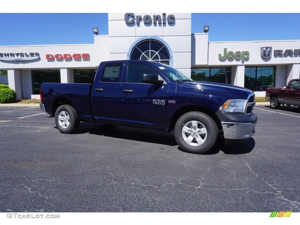 2017 1500 Tradesman Quad Cab - True Blue Pearl / Black/Diesel Gray photo #1