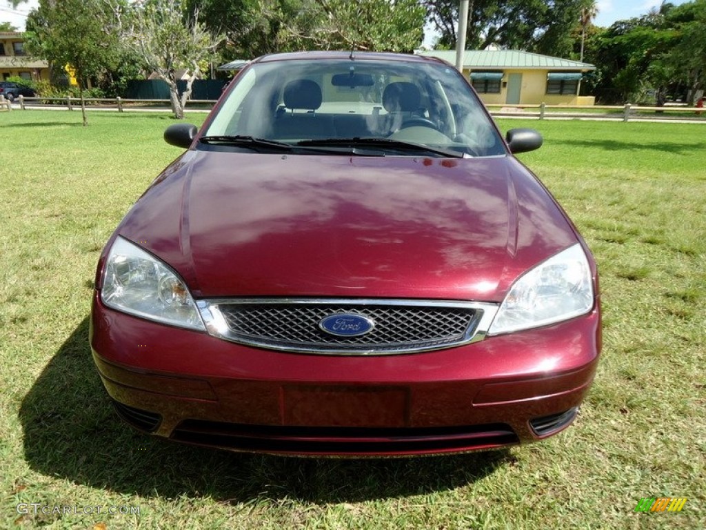 2007 Focus ZX4 S Sedan - Dark Toreador Red Metallic / Dark Pebble/Light Pebble photo #11