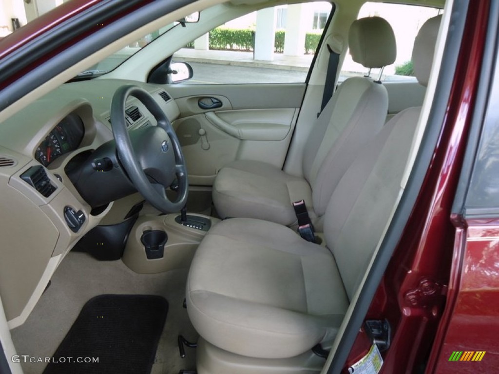 2007 Focus ZX4 S Sedan - Dark Toreador Red Metallic / Dark Pebble/Light Pebble photo #42