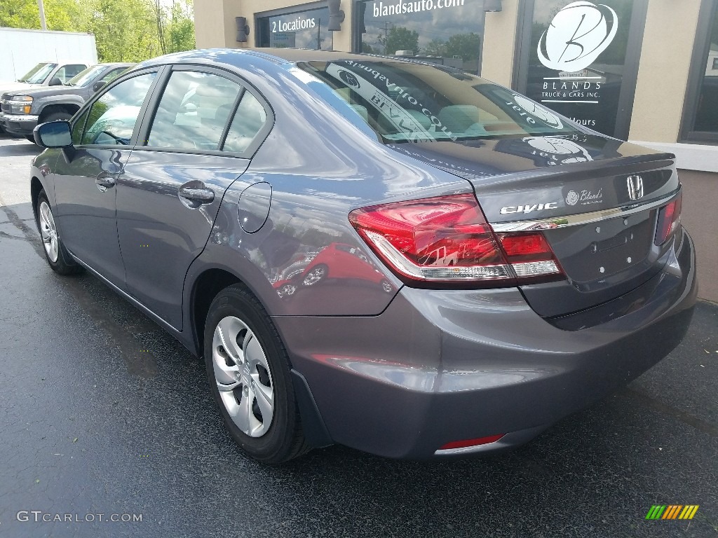 2014 Civic LX Sedan - Modern Steel Metallic / Gray photo #3