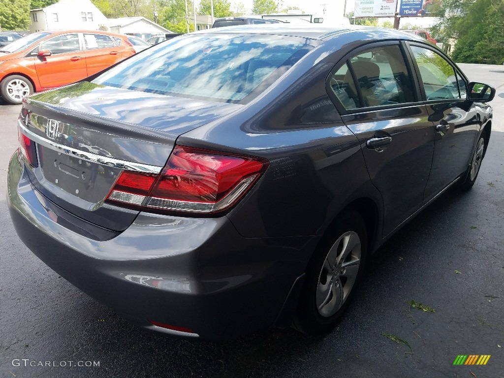 2014 Civic LX Sedan - Modern Steel Metallic / Gray photo #5