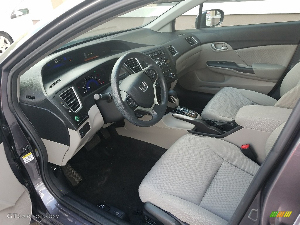 2014 Civic LX Sedan - Modern Steel Metallic / Gray photo #12