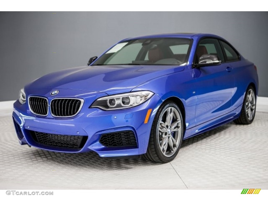 2014 M235i Coupe - Estoril Blue Metallic / Coral Red/Black photo #14