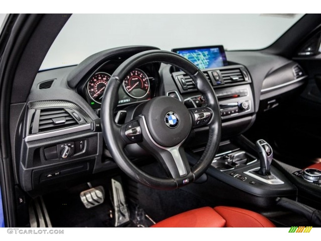 2014 M235i Coupe - Estoril Blue Metallic / Coral Red/Black photo #20