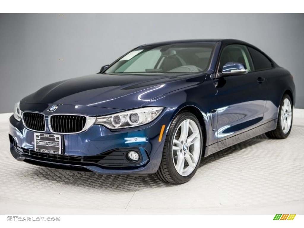 2014 4 Series 428i Coupe - Midnight Blue Metallic / Black photo #14