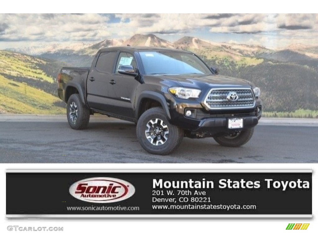 2017 Tacoma TRD Off Road Double Cab 4x4 - Black / Cement Gray photo #1