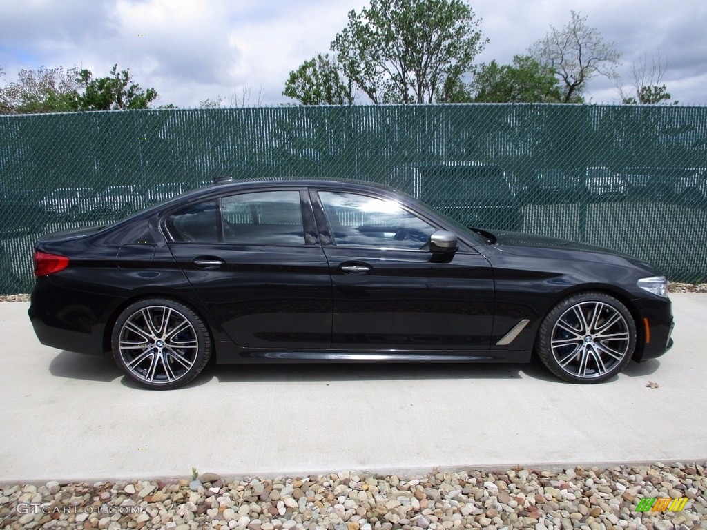 Black Sapphire Metallic 2018 BMW 5 Series M550i xDrive Sedan Exterior Photo #120242376