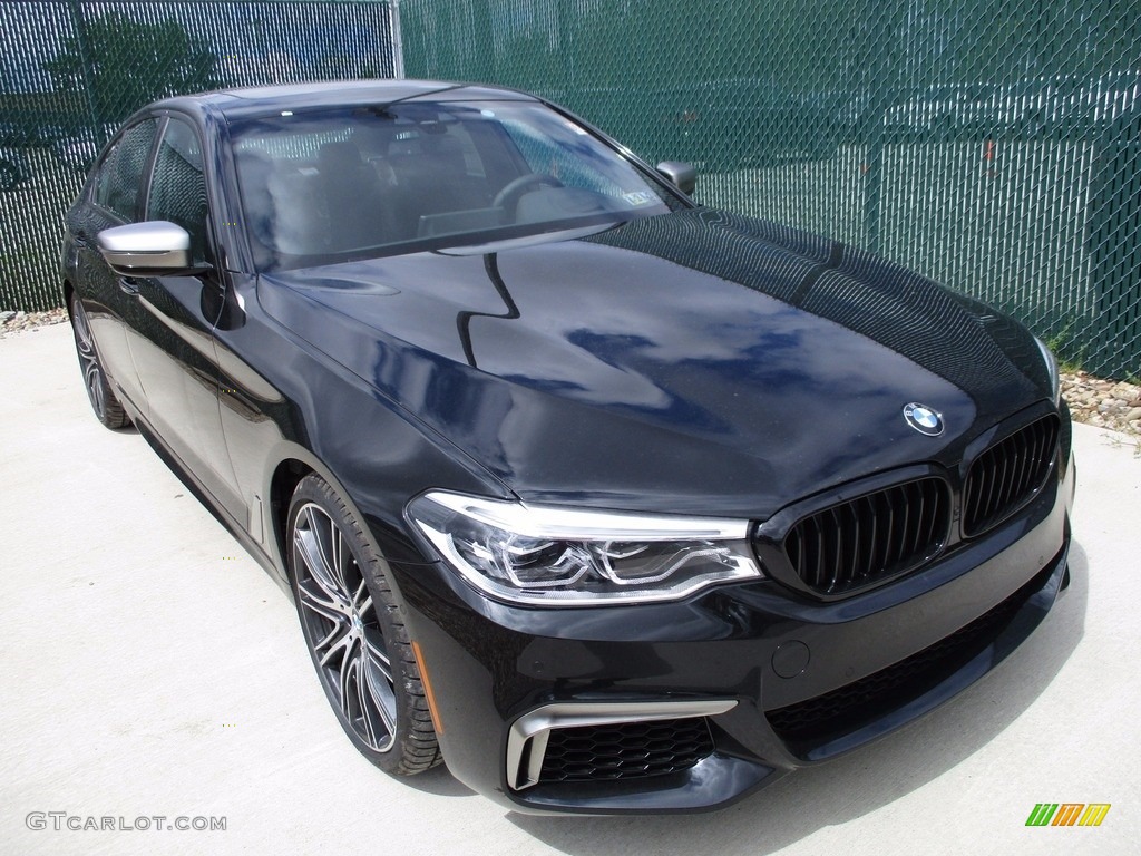 Black Sapphire Metallic 2018 BMW 5 Series M550i xDrive Sedan Exterior Photo #120242478
