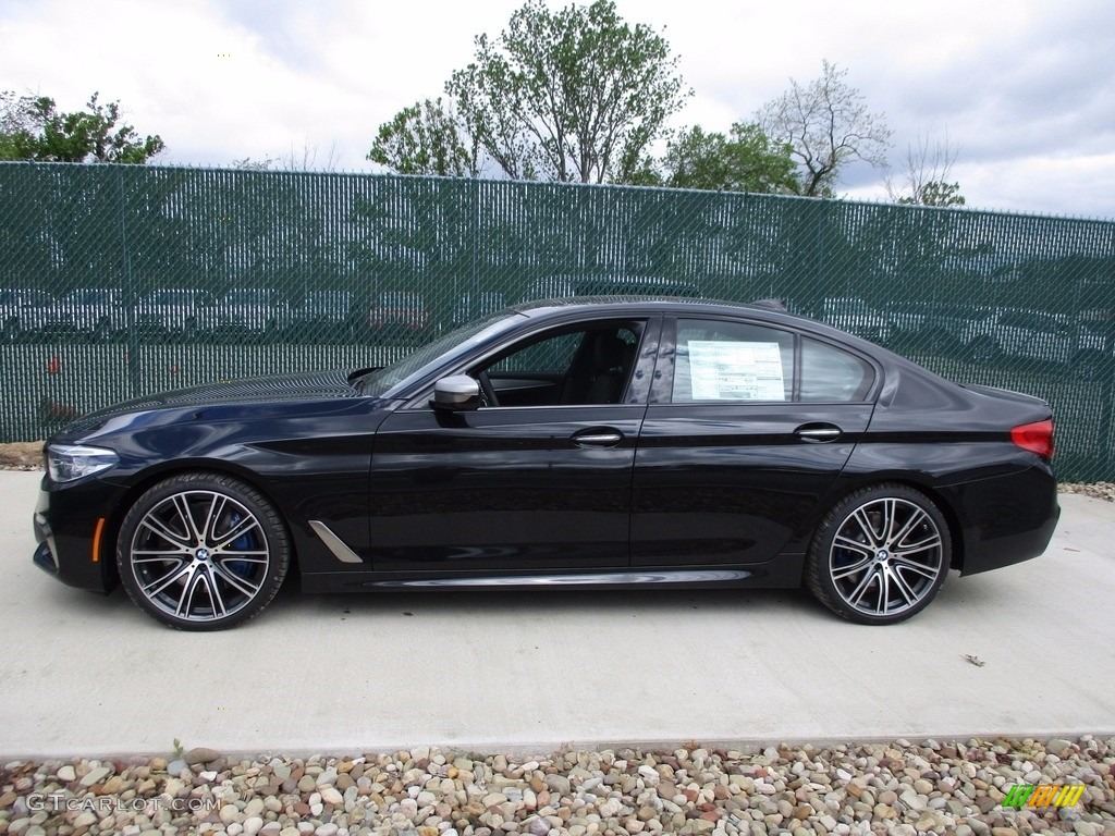Black Sapphire Metallic 2018 BMW 5 Series M550i xDrive Sedan Exterior Photo #120242571
