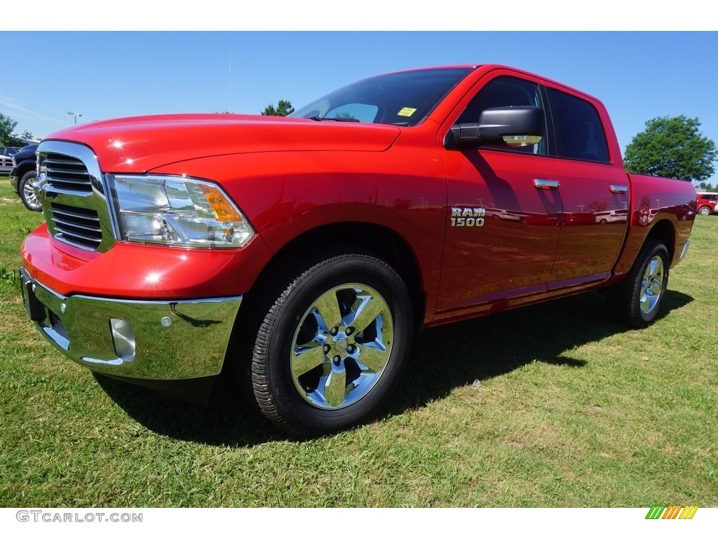 2017 1500 Big Horn Crew Cab - Flame Red / Black/Diesel Gray photo #1