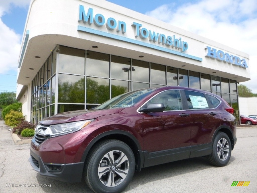 2017 CR-V LX AWD - Basque Red Pearl II / Gray photo #1