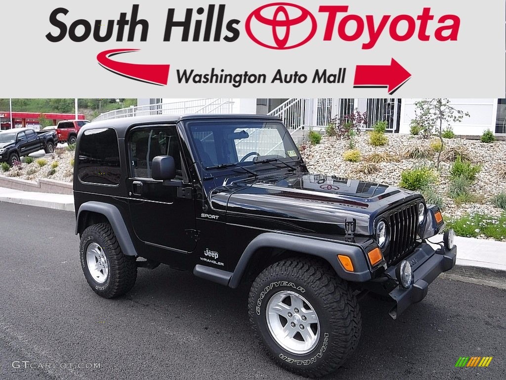 2004 Wrangler Sport 4x4 - Black / Dark Slate Gray photo #1