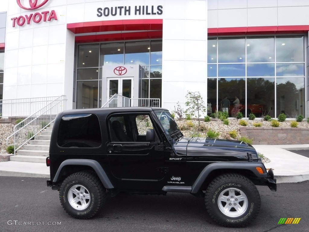 2004 Wrangler Sport 4x4 - Black / Dark Slate Gray photo #2