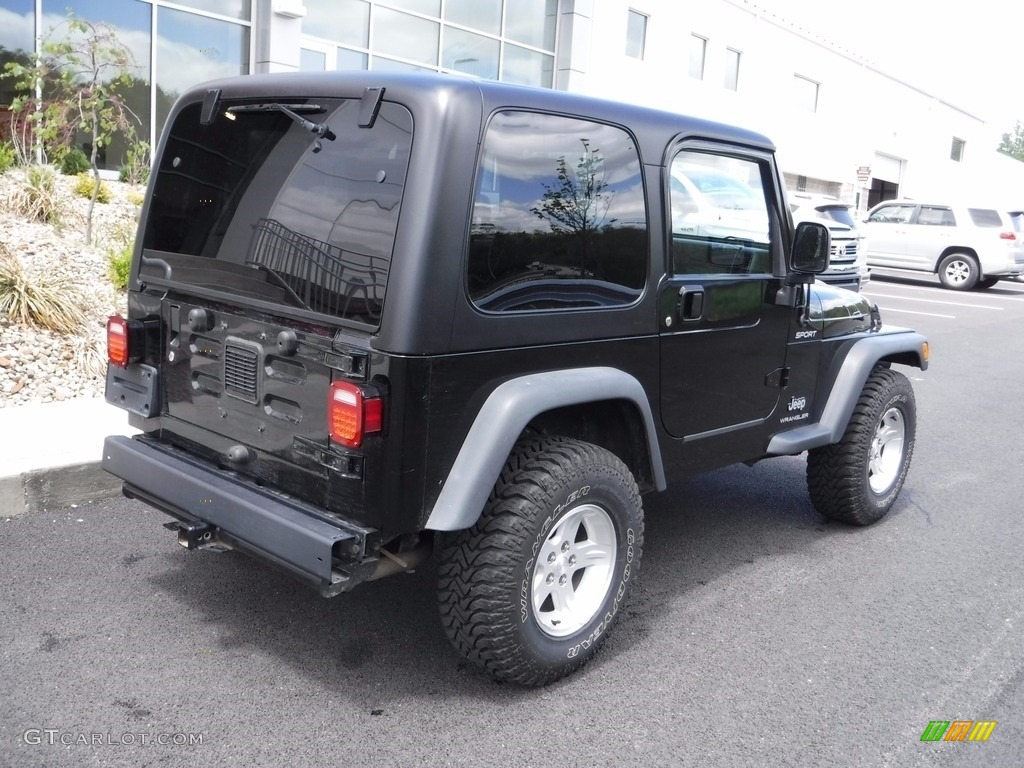 2004 Wrangler Sport 4x4 - Black / Dark Slate Gray photo #10