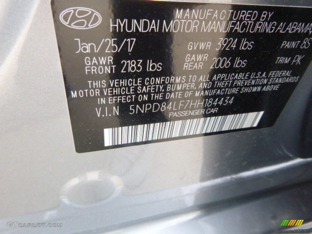 2017 Elantra SE - Gray / Gray photo #12