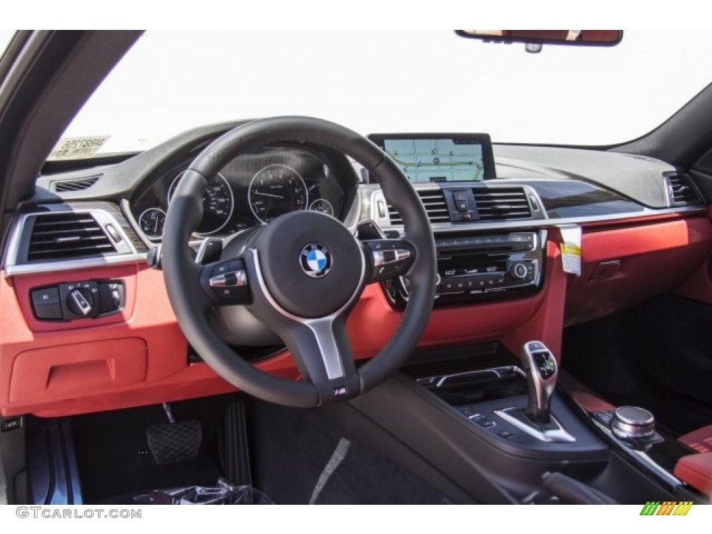 2018 BMW 4 Series 430i Coupe Coral Red Dashboard Photo #120247842