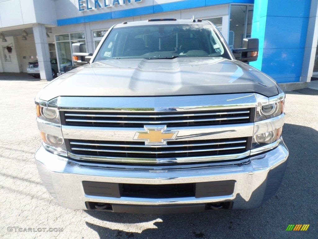 2017 Silverado 2500HD Work Truck Crew Cab 4x4 - Pepperdust Metallic / Dark Ash/Jet Black photo #2