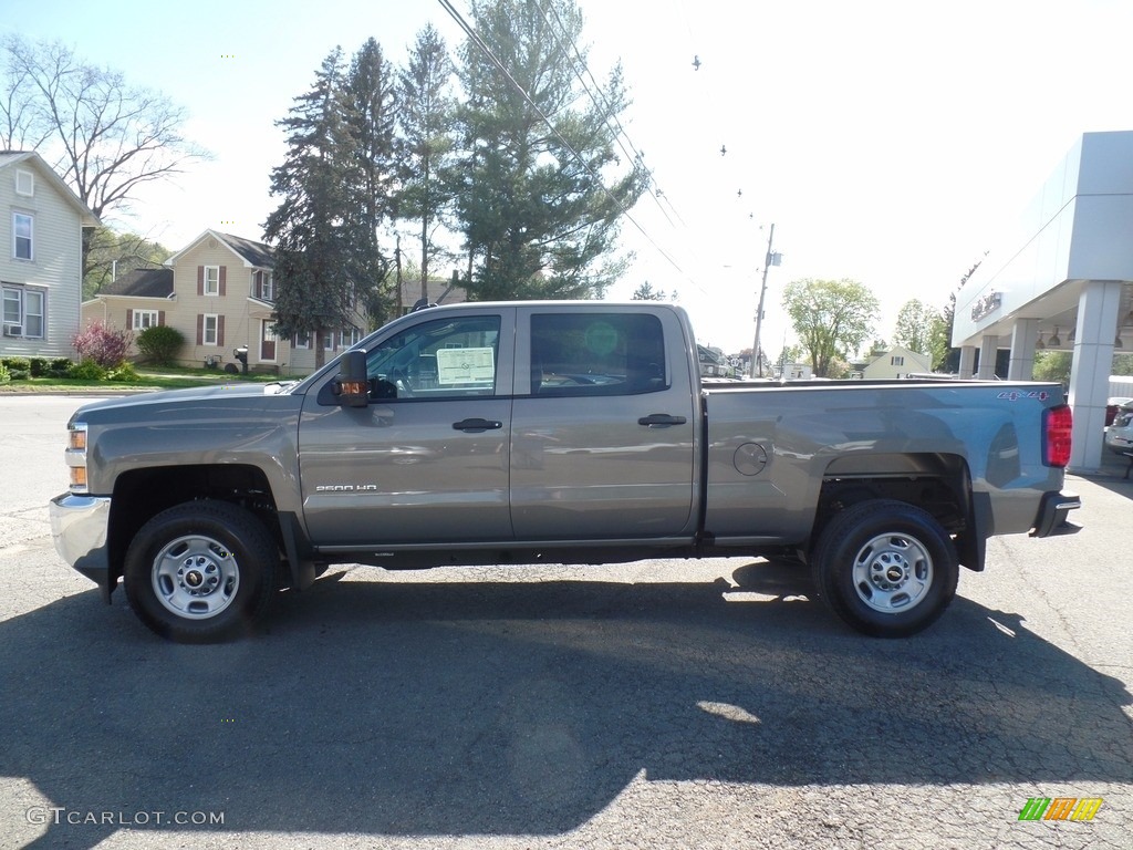 2017 Silverado 2500HD Work Truck Crew Cab 4x4 - Pepperdust Metallic / Dark Ash/Jet Black photo #8