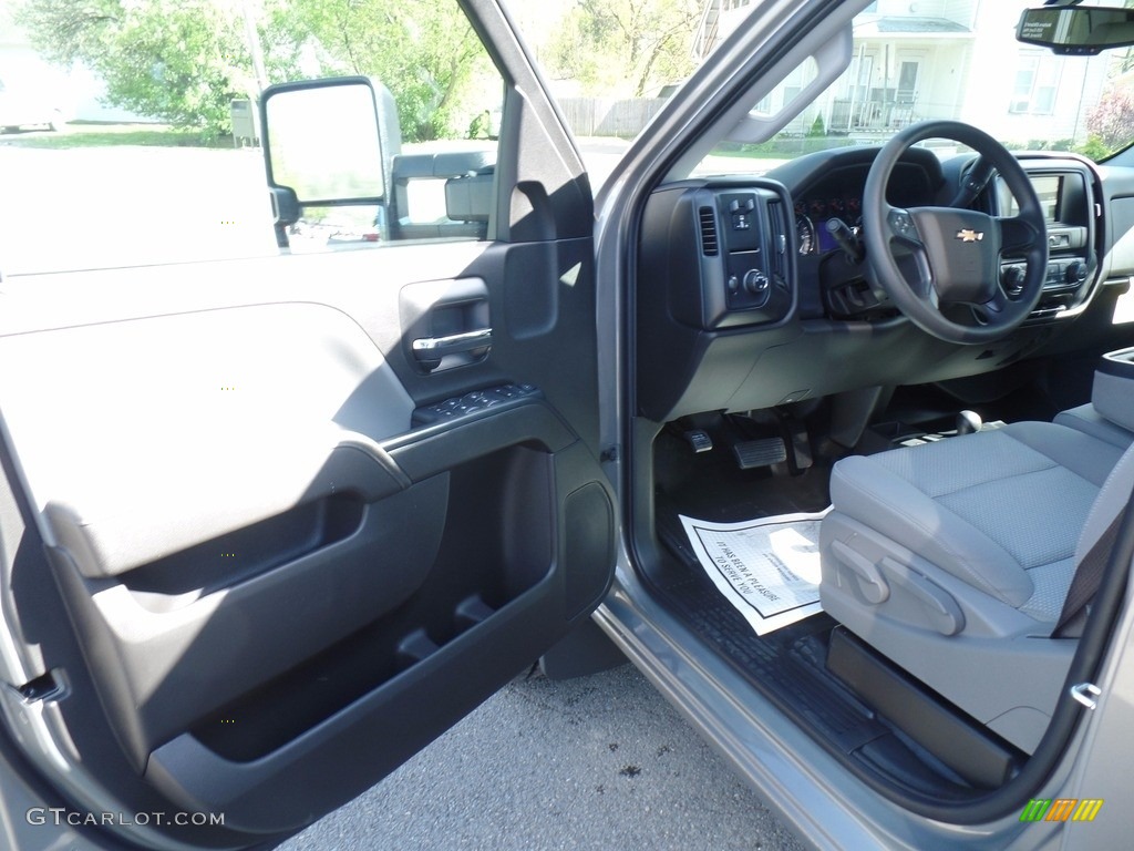 2017 Silverado 2500HD Work Truck Crew Cab 4x4 - Pepperdust Metallic / Dark Ash/Jet Black photo #13