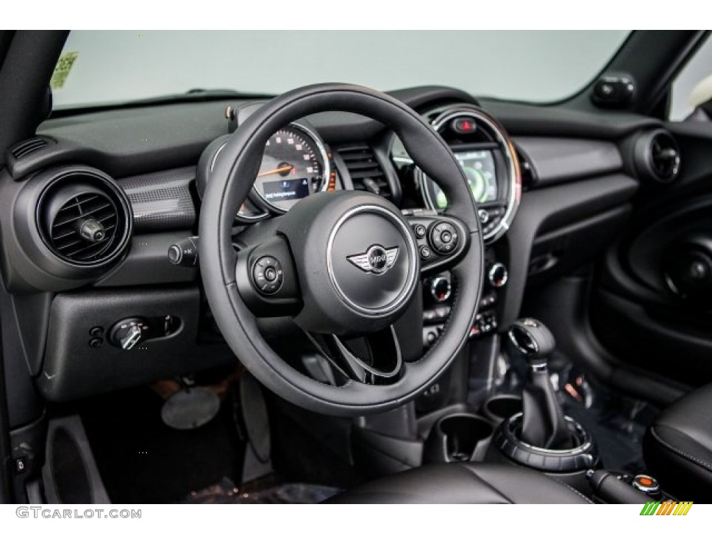 2017 Mini Convertible Cooper Carbon Black Steering Wheel Photo #120250587