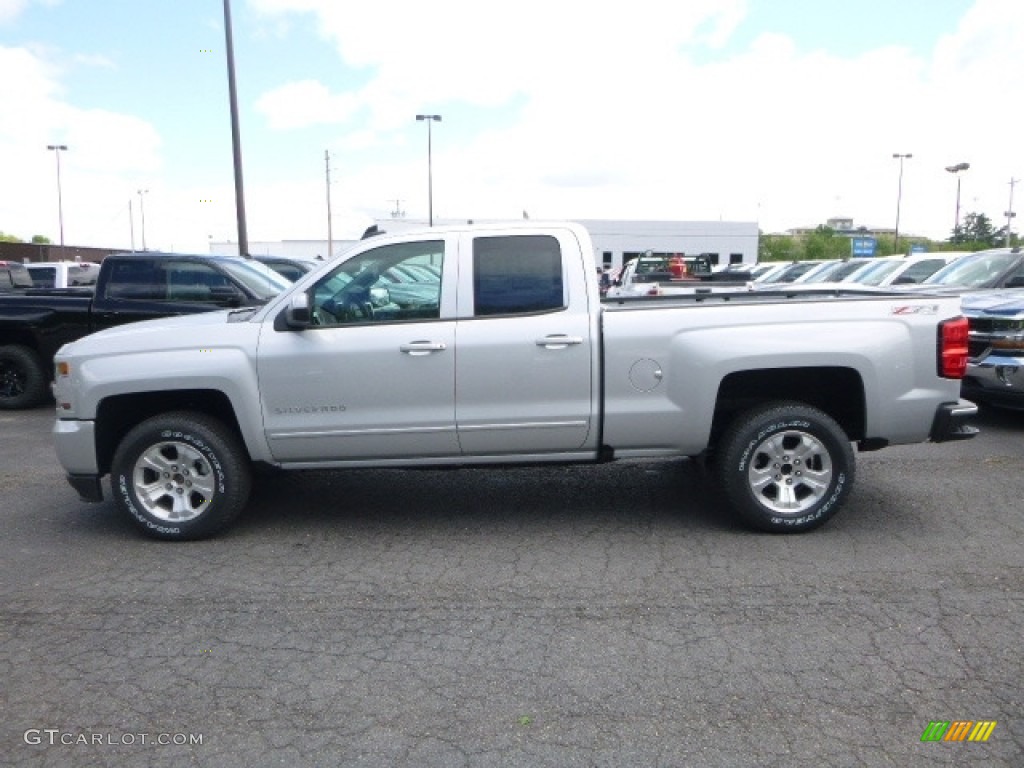 2017 Silverado 1500 LT Double Cab 4x4 - Silver Ice Metallic / Jet Black photo #2