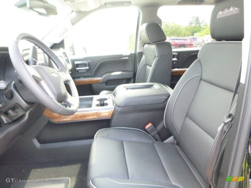 High Country Jet Black/­Medium Ash Gray Accent Interior 2017 Chevrolet Silverado 3500HD High Country Crew Cab Dual Rear Wheel 4x4 Photo #120251496